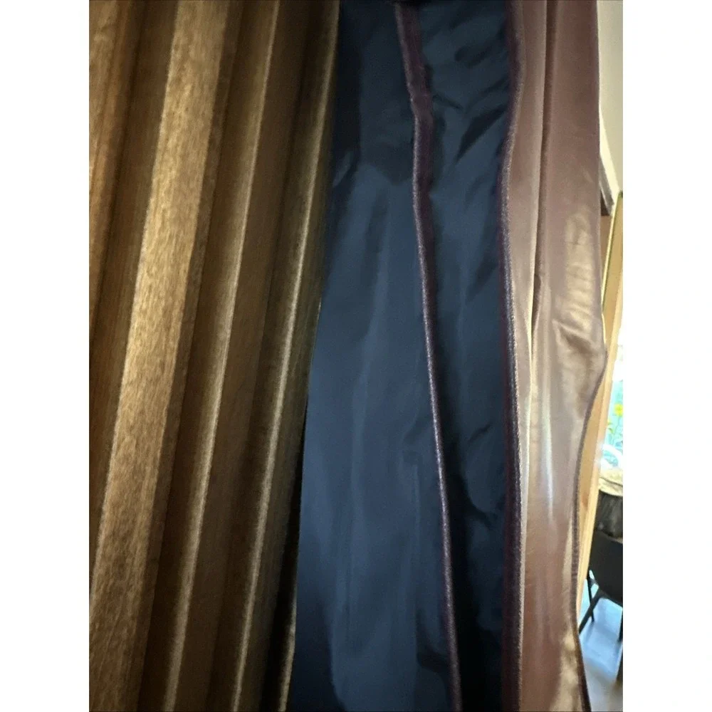 Vintage‎ Sears Garment Travel Bag Black & Burgundy Full Zip PU Leather polyester